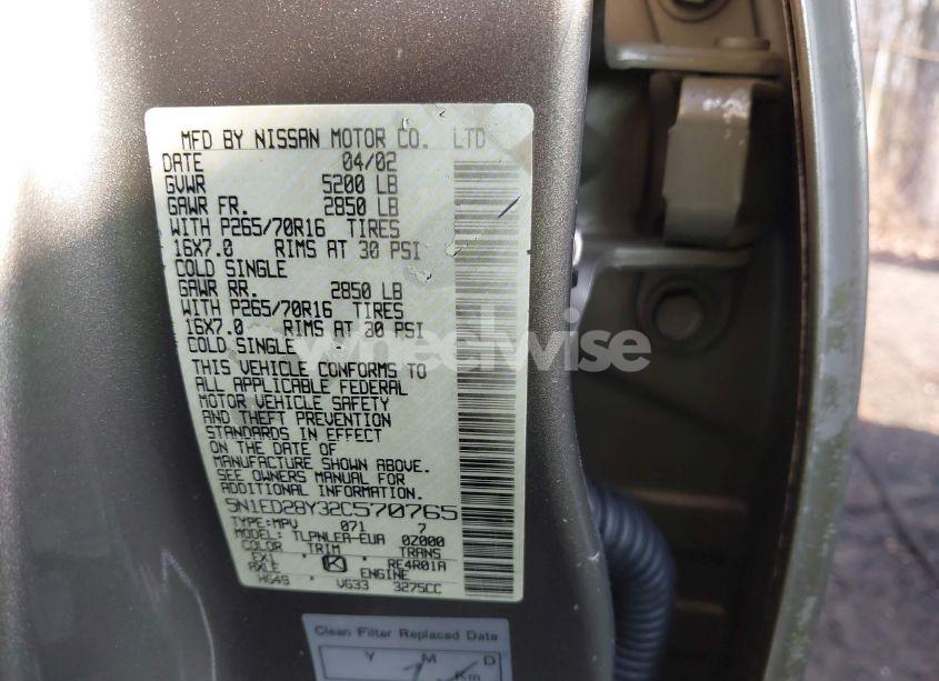 Photo 9 of 2002 Nissan Xterra XE (VIN 5N1ED28Y32C570765)