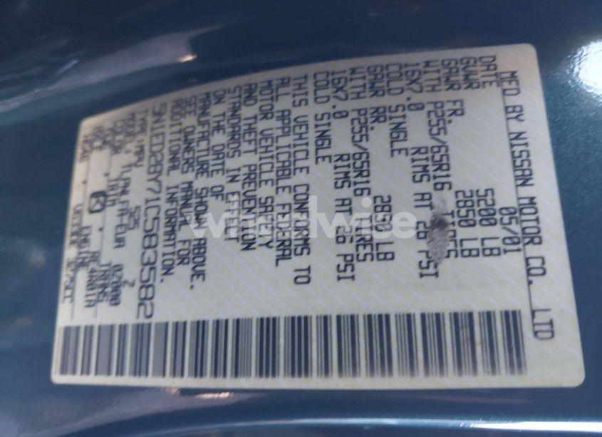 Photo 9 of 2001 Nissan Xterra SE (VIN 5N1ED28Y71C583582)