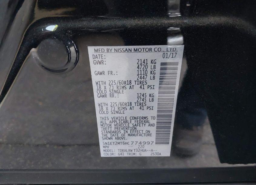 Photo 9 of 2017 Nissan Rogue HYBRID SL (VIN 5N1ET2MT6HC774997)