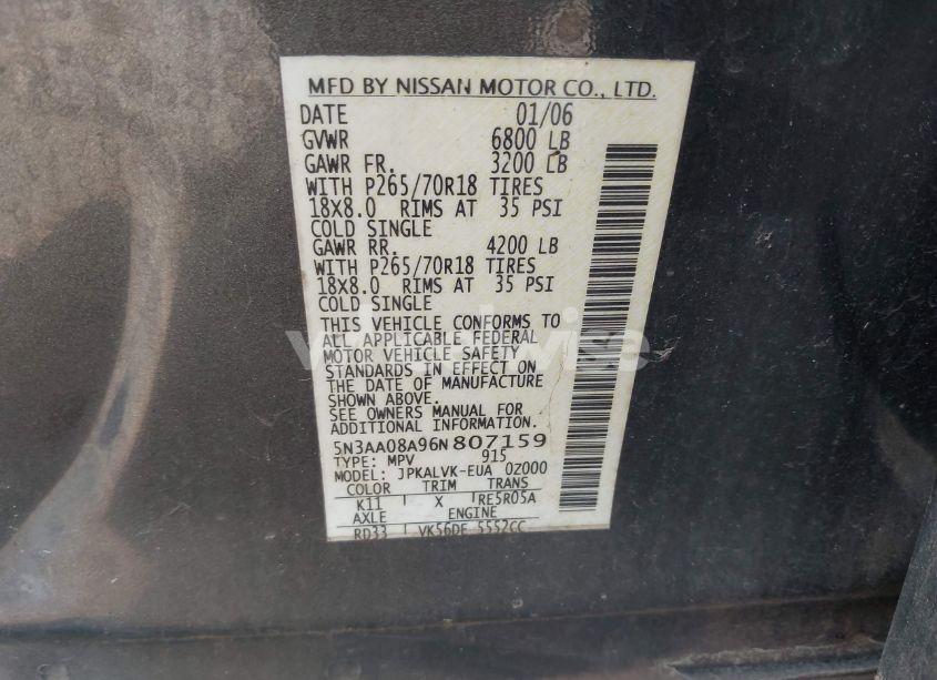 Photo 9 of 2006 Infiniti Qx56 N/A (VIN 5N3AA08A96N807159)