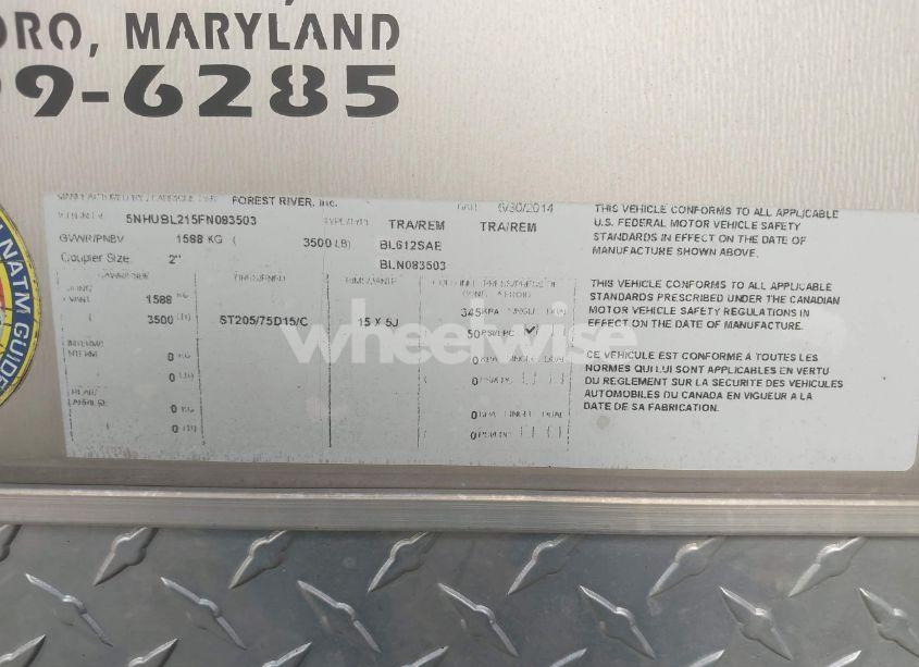 Photo 9 of 2015 Unknown Enclosed TRAILER (VIN 5NHUBL215FN083503)