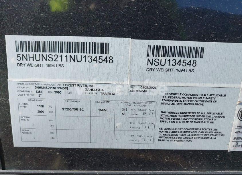 Photo 9 of 2022 Forest River CARGOMATE (VIN 5NHUNS211NU134548)