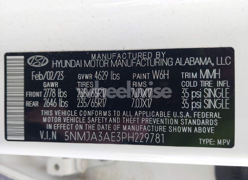 Photo 9 of 2023 Hyundai Tucson SE (VIN 5NMJA3AE3PH229781)