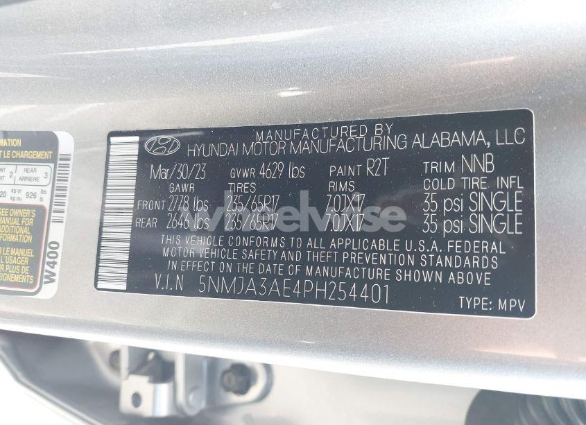 Photo 9 of 2023 Hyundai Tucson SE (VIN 5NMJA3AE4PH254401)