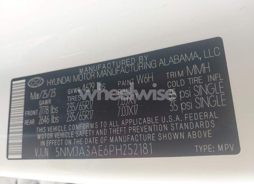 Photo 9 of 2023 Hyundai Tucson SE (VIN 5NMJA3AE6PH252181)