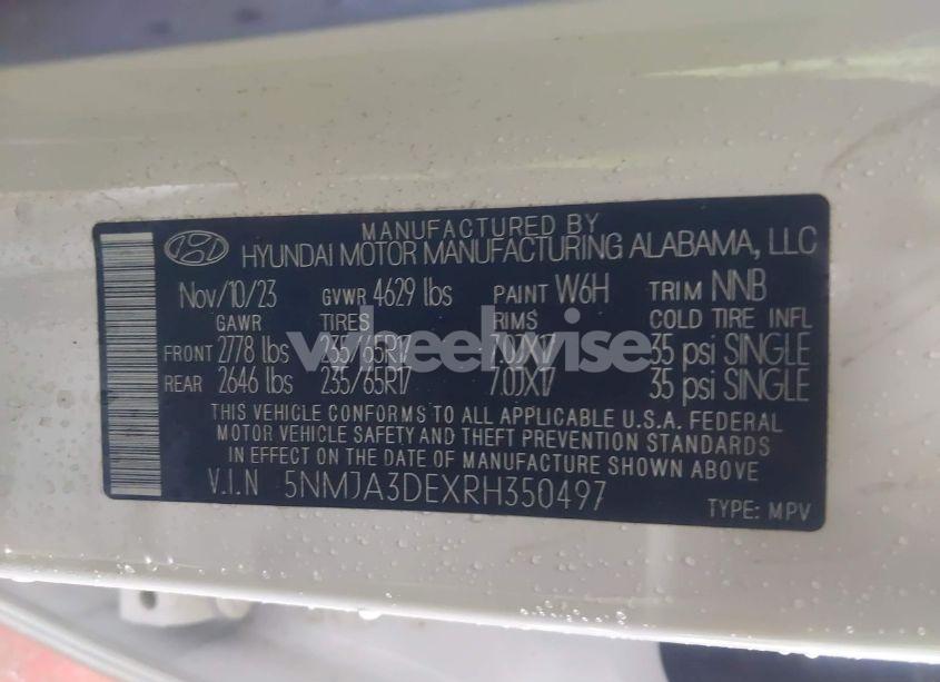 Photo 9 of 2024 Hyundai Tucson SE (VIN 5NMJA3DEXRH350497)