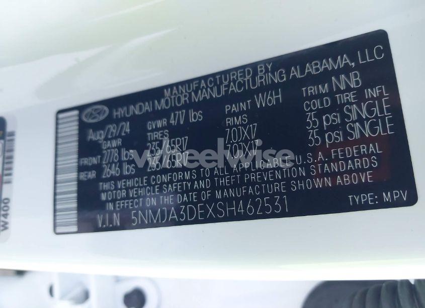 Photo 9 of 2025 Hyundai Tucson SE (VIN 5NMJA3DEXSH462531)