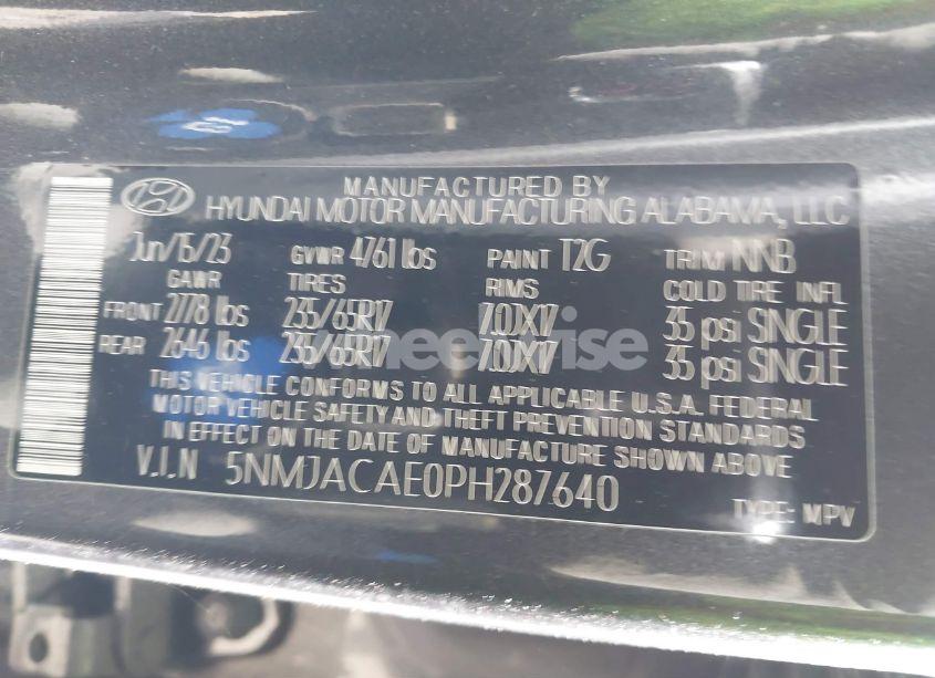 Photo 9 of 2023 Hyundai Tucson SE (VIN 5NMJACAE0PH287640)