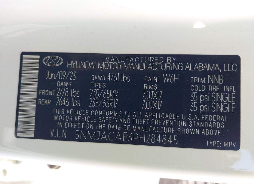 Photo 9 of 2023 Hyundai Tucson SE (VIN 5NMJACAE3PH284845)