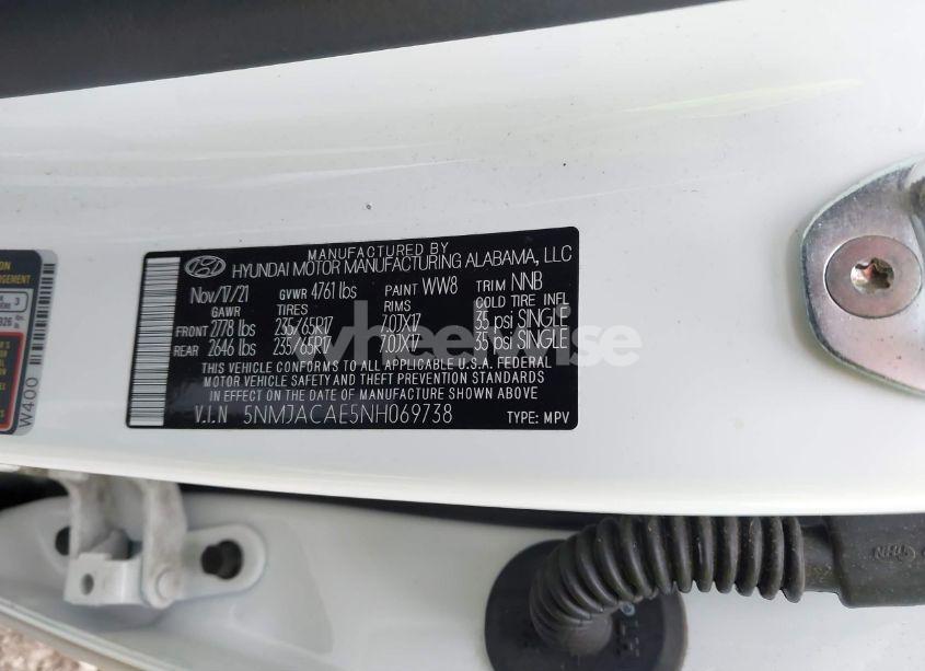 Photo 9 of 2022 Hyundai Tucson SE (VIN 5NMJACAE5NH069738)