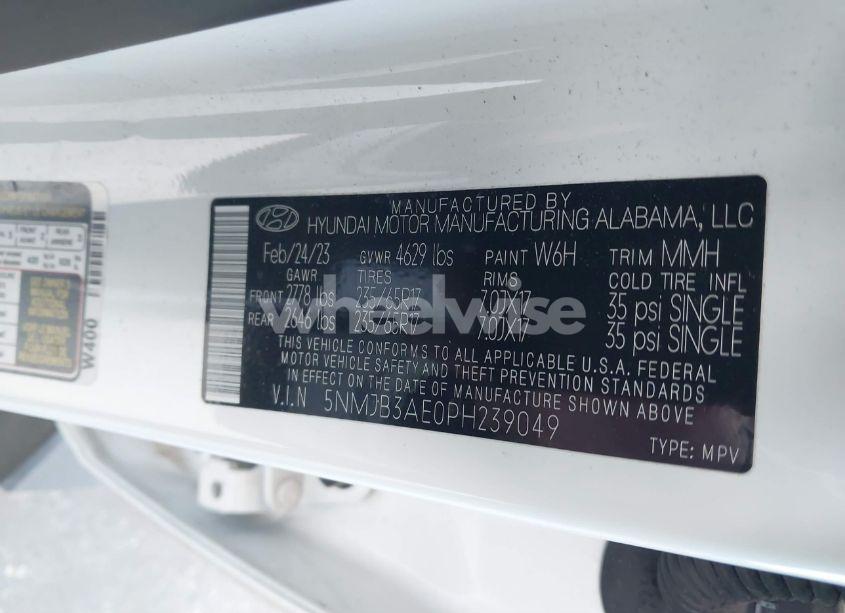 Photo 9 of 2023 Hyundai Tucson SEL (VIN 5NMJB3AE0PH239049)