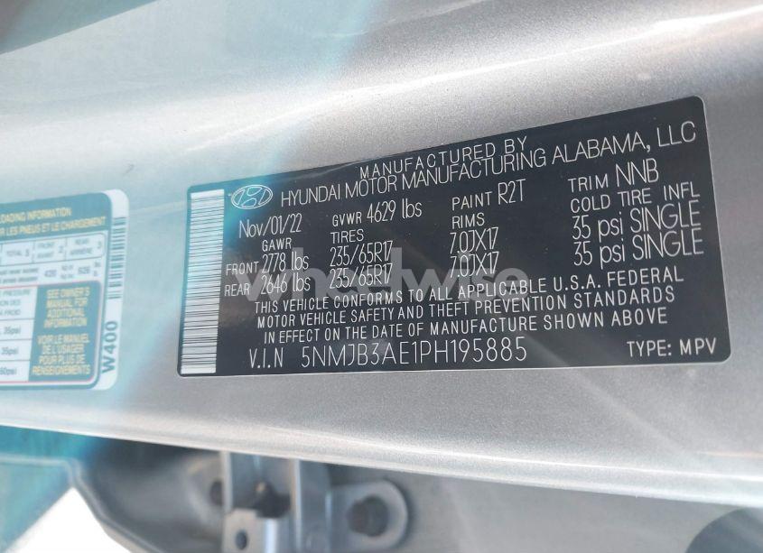 Photo 9 of 2023 Hyundai Tucson SEL (VIN 5NMJB3AE1PH195885)