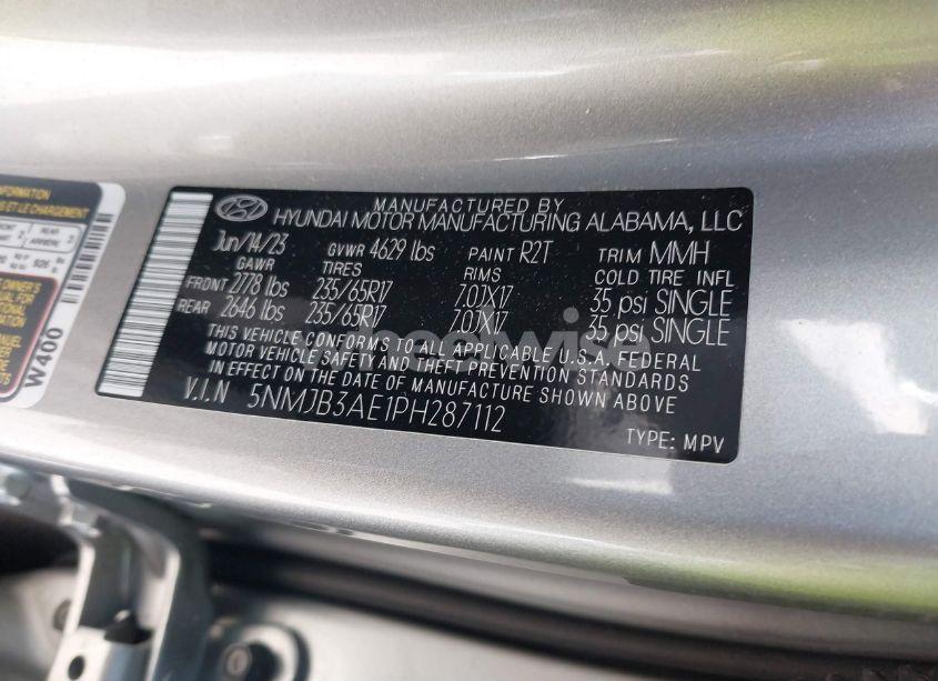 Photo 9 of 2023 Hyundai Tucson SEL (VIN 5NMJB3AE1PH287112)