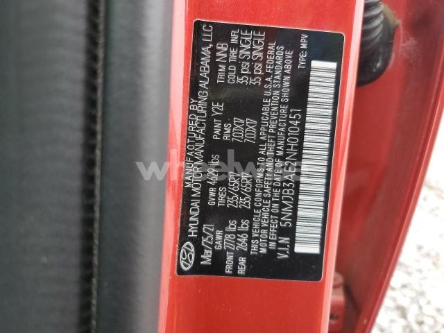 Photo 8 of 2022 HYUNDAI TUCSON SEL (VIN 5NMJB3AE2NH010451)