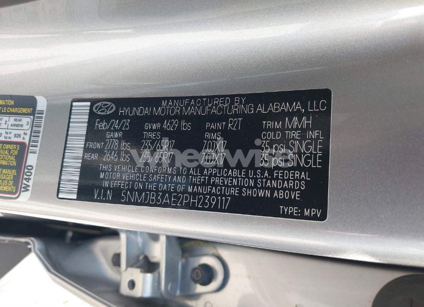 Photo 9 of 2023 Hyundai Tucson SEL (VIN 5NMJB3AE2PH239117)