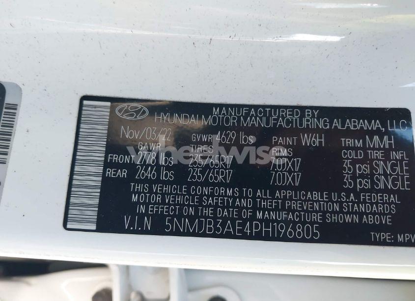 Photo 9 of 2023 Hyundai Tucson (VIN 5NMJB3AE4PH196805)