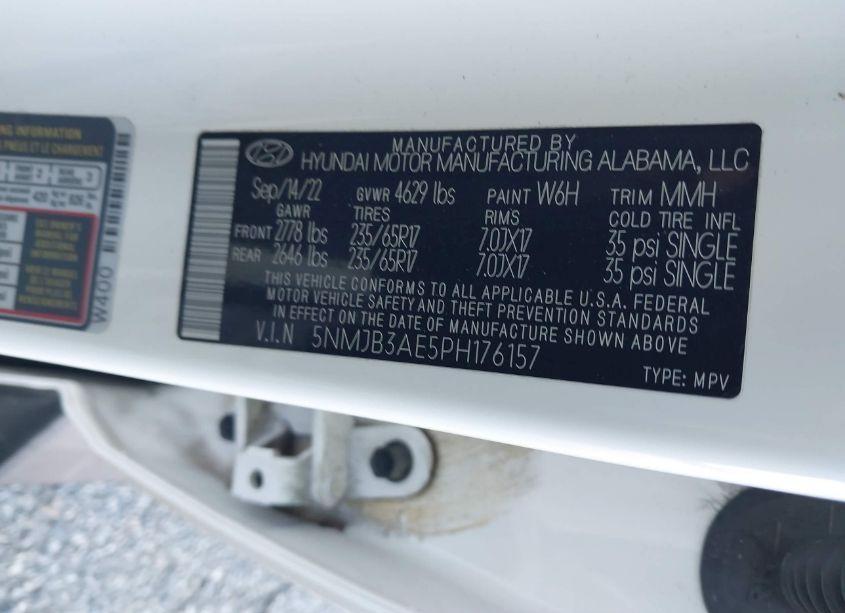 Photo 9 of 2023 Hyundai Tucson SEL (VIN 5NMJB3AE5PH176157)