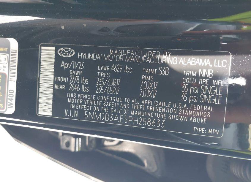 Photo 9 of 2023 Hyundai Tucson SEL (VIN 5NMJB3AE5PH258633)