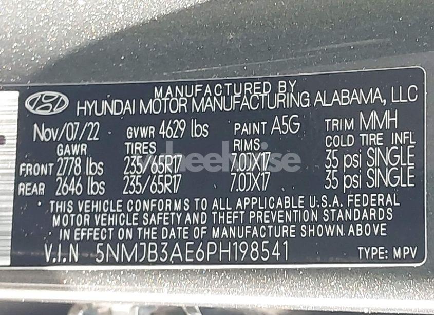 Photo 9 of 2023 Hyundai Tucson SEL (VIN 5NMJB3AE6PH198541)