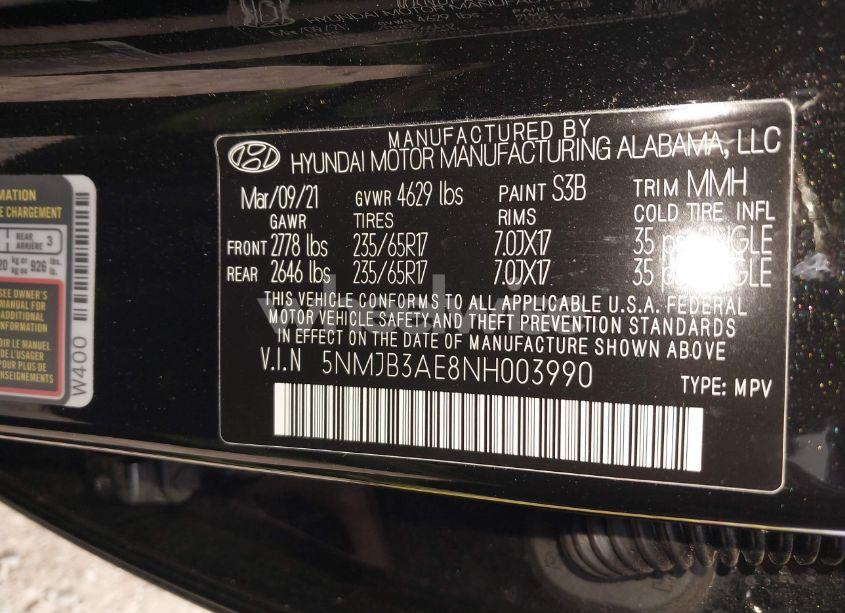 Photo 9 of 2022 Hyundai Tucson SEL (VIN 5NMJB3AE8NH003990)