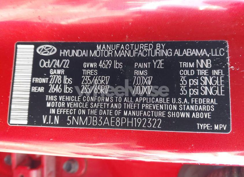 Photo 9 of 2023 Hyundai Tucson SEL (VIN 5NMJB3AE8PH192322)