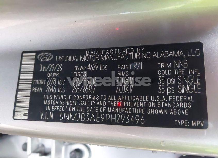 Photo 9 of 2023 Hyundai Tucson SEL (VIN 5NMJB3AE9PH293496)