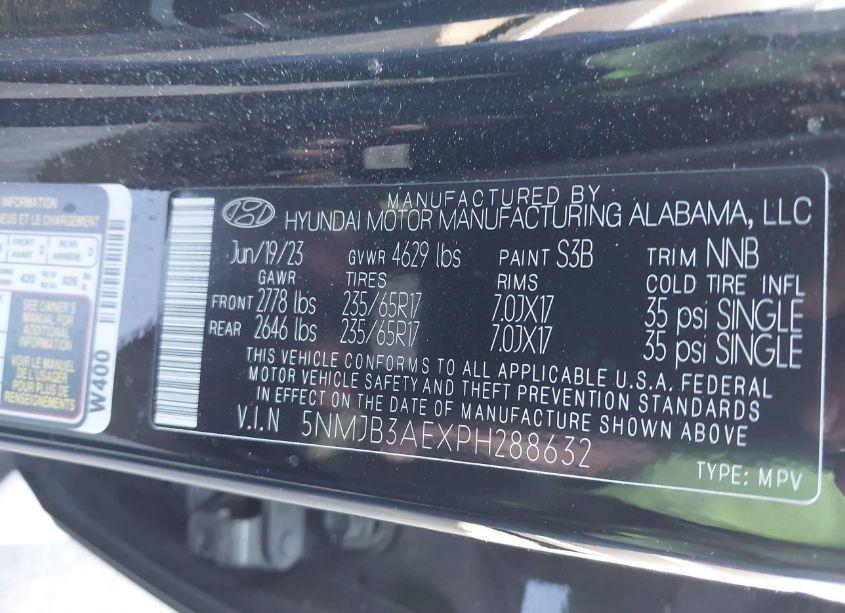 Photo 9 of 2023 Hyundai Tucson SEL (VIN 5NMJB3AEXPH288632)