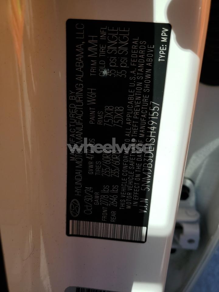 Photo 14 of 2025 HYUNDAI TUCSON SEL (VIN 5NMJB3DE1SH491557)