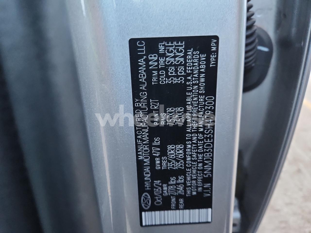 Photo 13 of 2025 HYUNDAI TUCSON SEL (VIN 5NMJB3DE3SH479300)