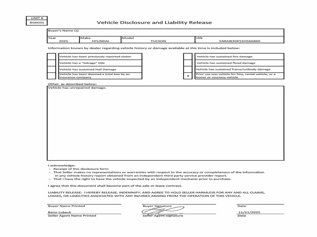 Photo 13 of 2025 HYUNDAI TUCSON SEL (VIN 5NMJB3DE5SH566860)