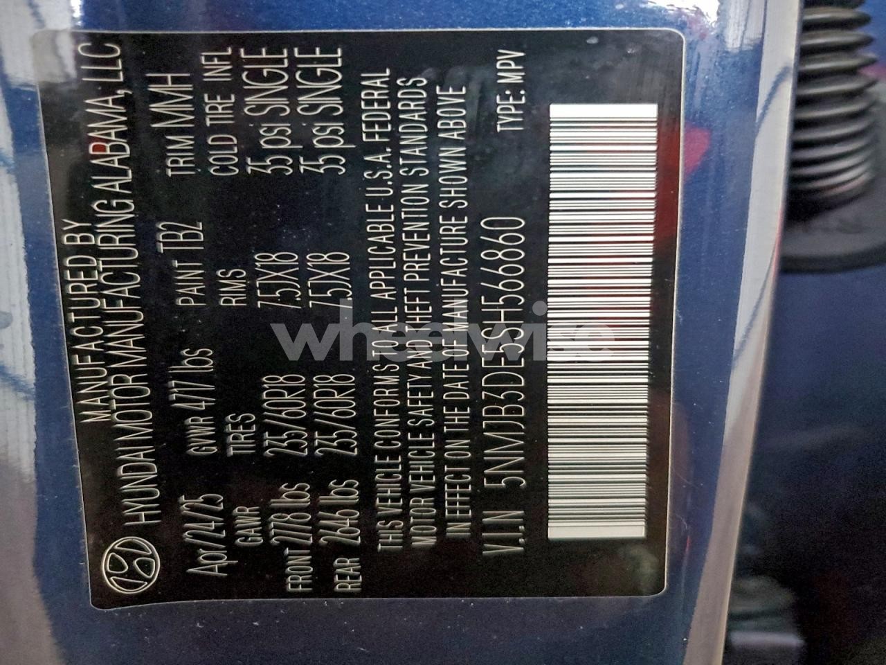 Photo 14 of 2025 HYUNDAI TUCSON SEL (VIN 5NMJB3DE5SH566860)