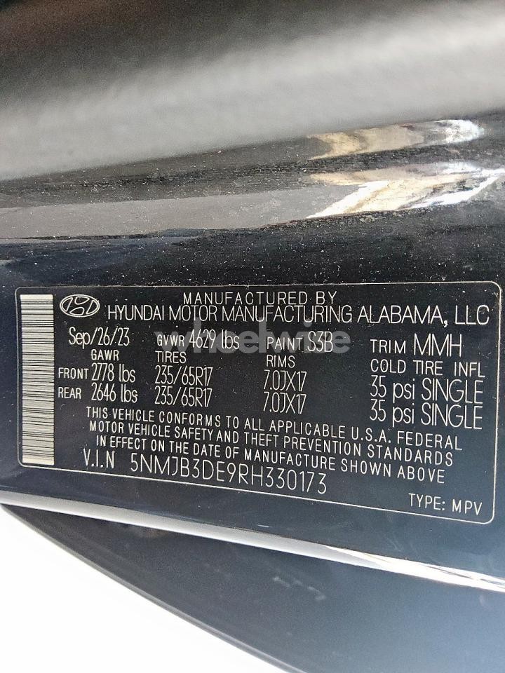 Photo 13 of 2024 HYUNDAI TUCSON SEL (VIN 5NMJB3DE9RH330173)