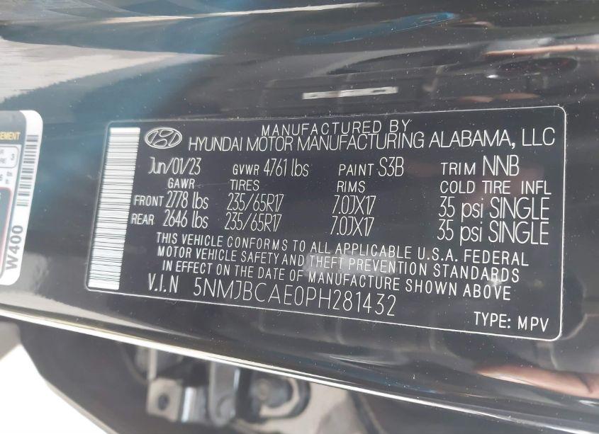 Photo 9 of 2023 Hyundai Tucson SEL (VIN 5NMJBCAE0PH281432)