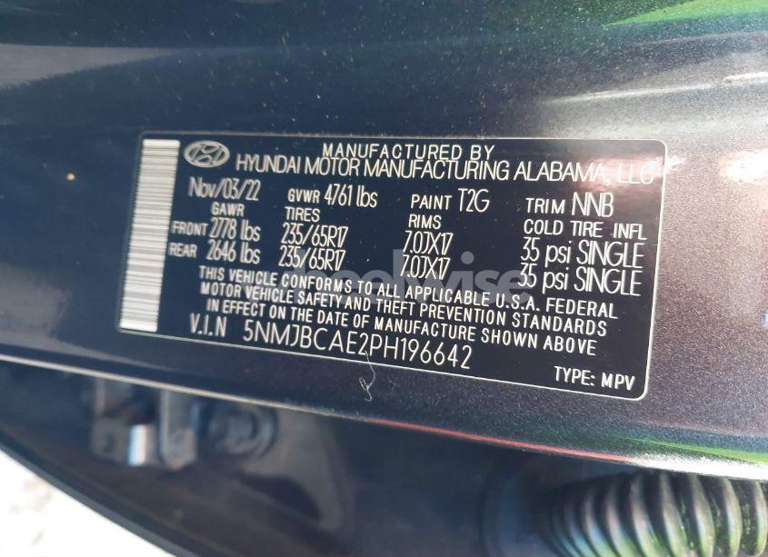 Photo 9 of 2023 Hyundai Tucson SEL (VIN 5NMJBCAE2PH196642)