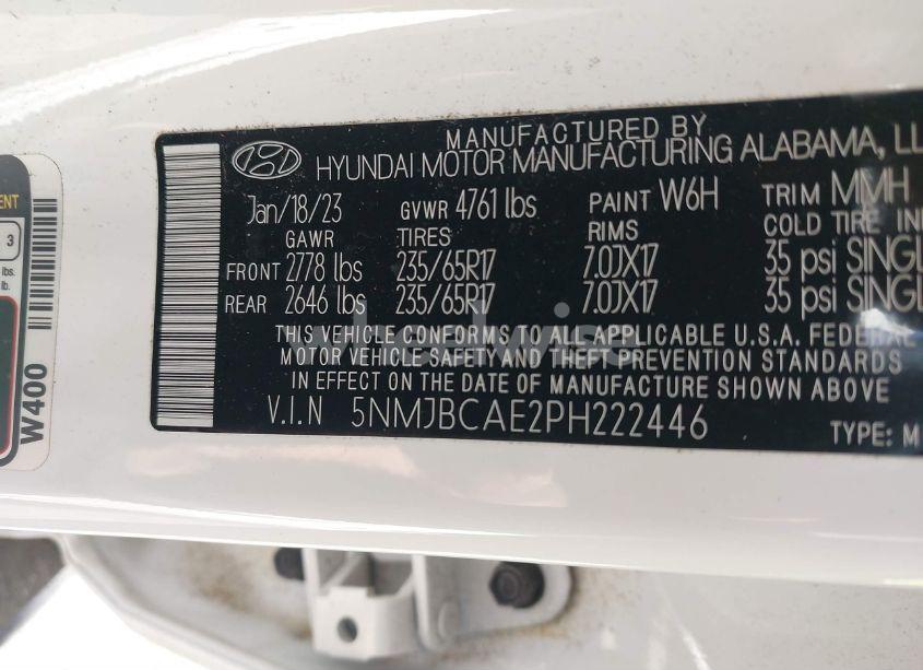 Photo 9 of 2023 Hyundai Tucson SEL (VIN 5NMJBCAE2PH222446)