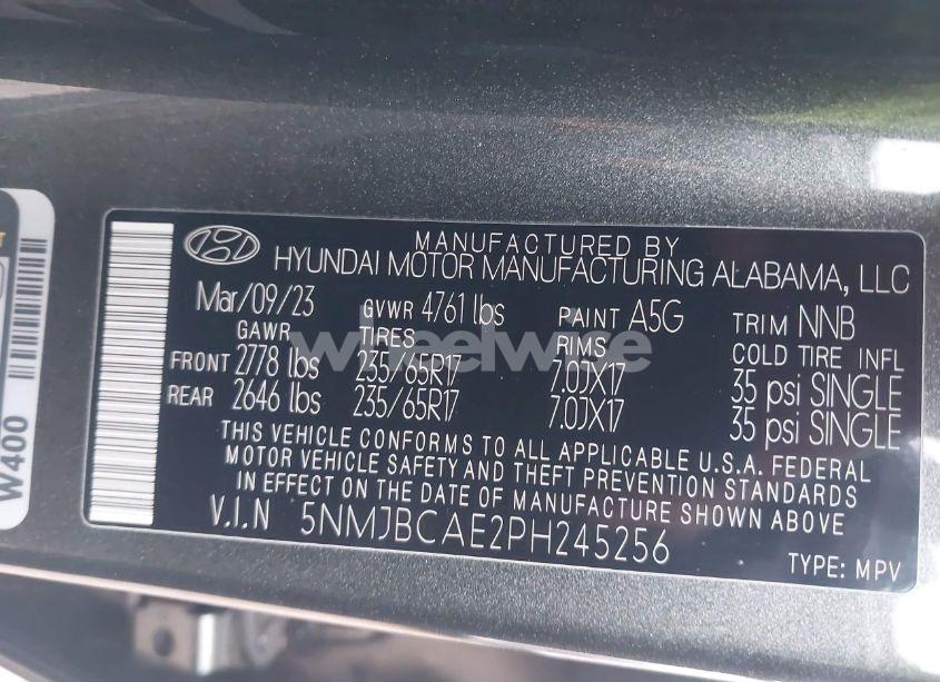 Photo 9 of 2023 Hyundai Tucson SEL (VIN 5NMJBCAE2PH245256)