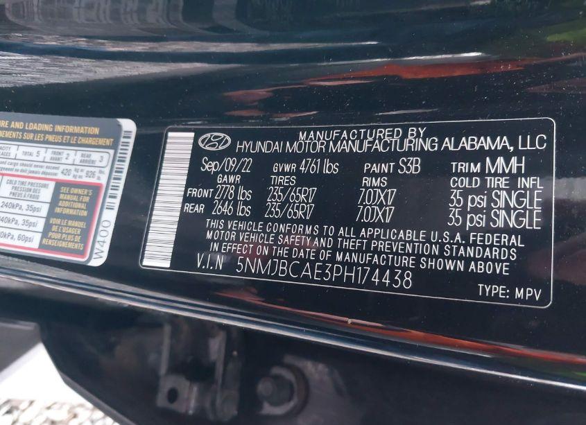 Photo 9 of 2023 Hyundai Tucson SEL (VIN 5NMJBCAE3PH174438)