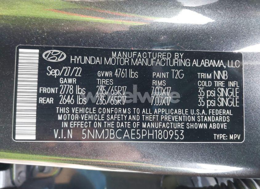 Photo 9 of 2023 Hyundai Tucson SEL (VIN 5NMJBCAE5PH180953)