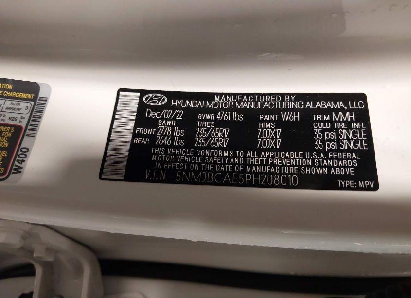 Photo 9 of 2023 Hyundai Tucson SEL (VIN 5NMJBCAE5PH208010)