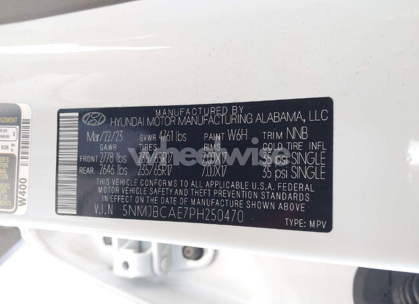 Photo 9 of 2023 Hyundai Tucson SEL (VIN 5NMJBCAE7PH250470)