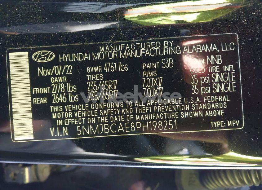 Photo 9 of 2023 Hyundai Tucson SEL (VIN 5NMJBCAE8PH198251)