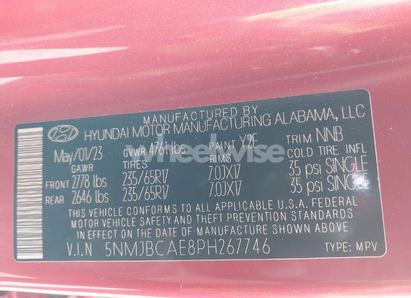 Photo 9 of 2023 Hyundai Tucson SEL (VIN 5NMJBCAE8PH267746)