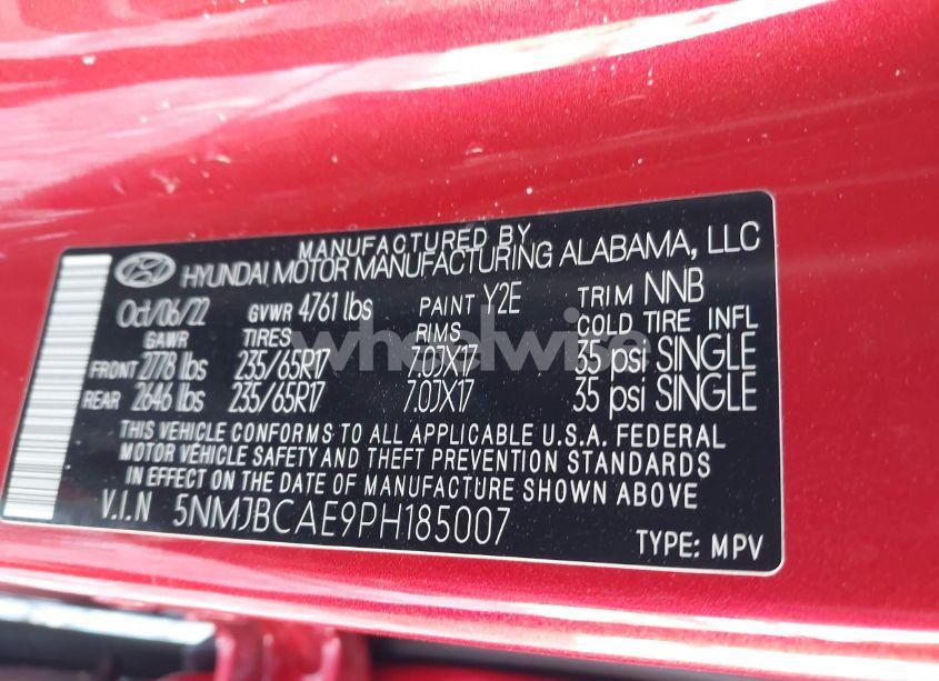 Photo 9 of 2023 Hyundai Tucson SEL (VIN 5NMJBCAE9PH185007)