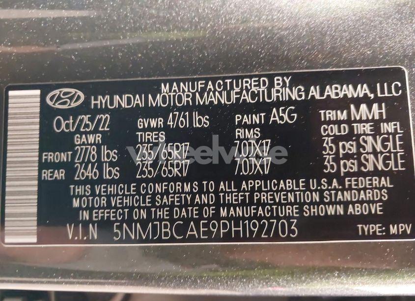 Photo 9 of 2023 Hyundai Tucson SEL (VIN 5NMJBCAE9PH192703)