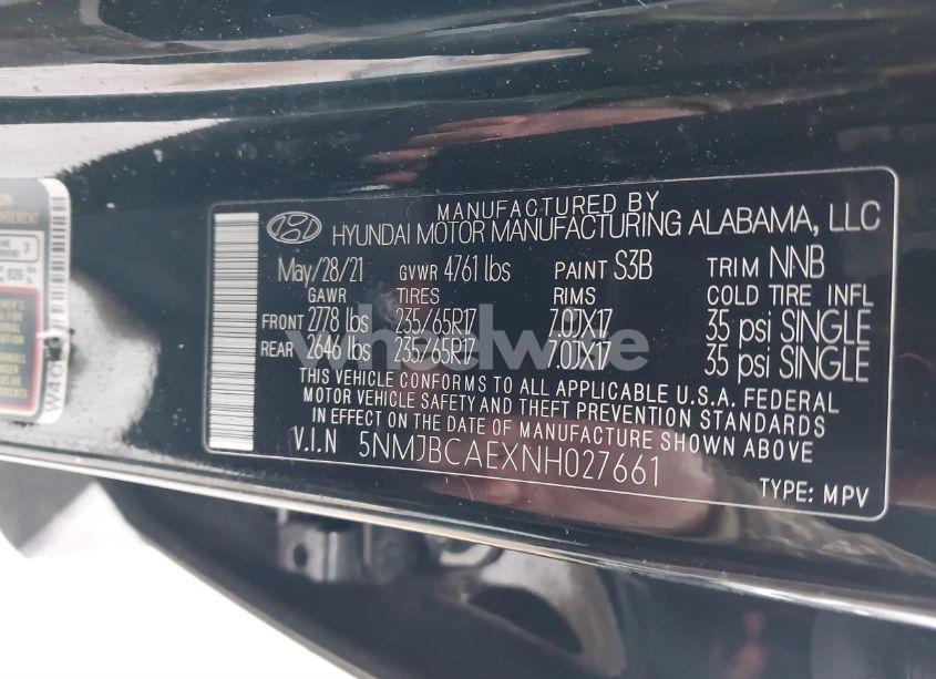 Photo 9 of 2022 Hyundai Tucson SEL (VIN 5NMJBCAEXNH027661)