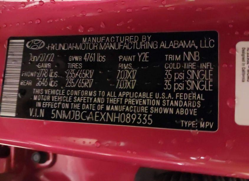 Photo 9 of 2022 Hyundai Tucson SEL (VIN 5NMJBCAEXNH089335)