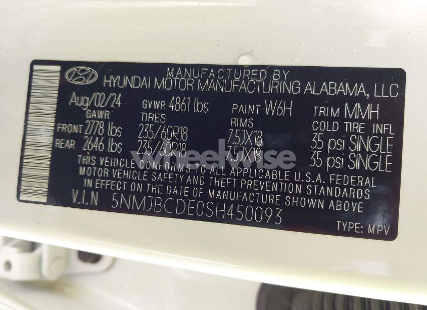 Photo 9 of 2025 Hyundai Tucson SEL (VIN 5NMJBCDE0SH450093)