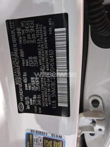 Photo 3 of 2025 HYUNDAI TUCSON SEL (VIN 5NMJBCDE0SH516450)