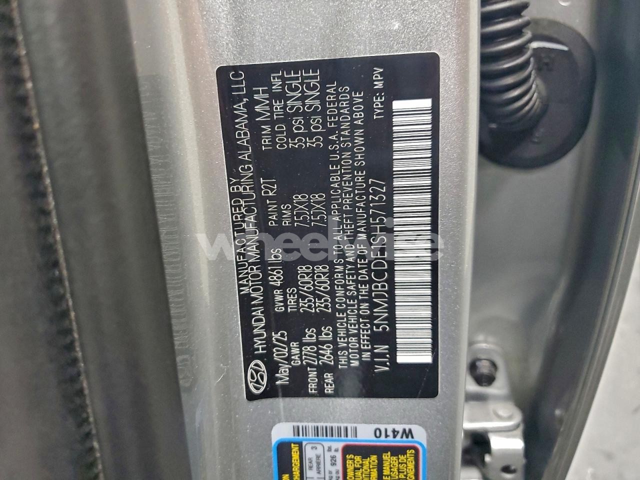 Photo 14 of 2025 HYUNDAI TUCSON SEL (VIN 5NMJBCDE1SH571327)