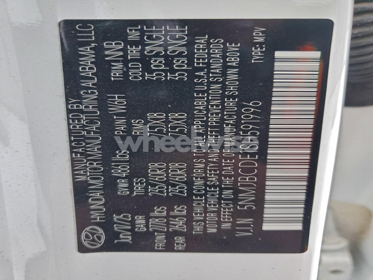 Photo 14 of 2025 HYUNDAI TUCSON SEL (VIN 5NMJBCDE1SH591996)